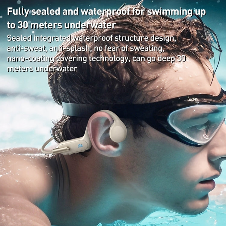 ZGA SP06 Waterproof Bone Conduction Bluetooth Sports Earphone(White) by ZGA