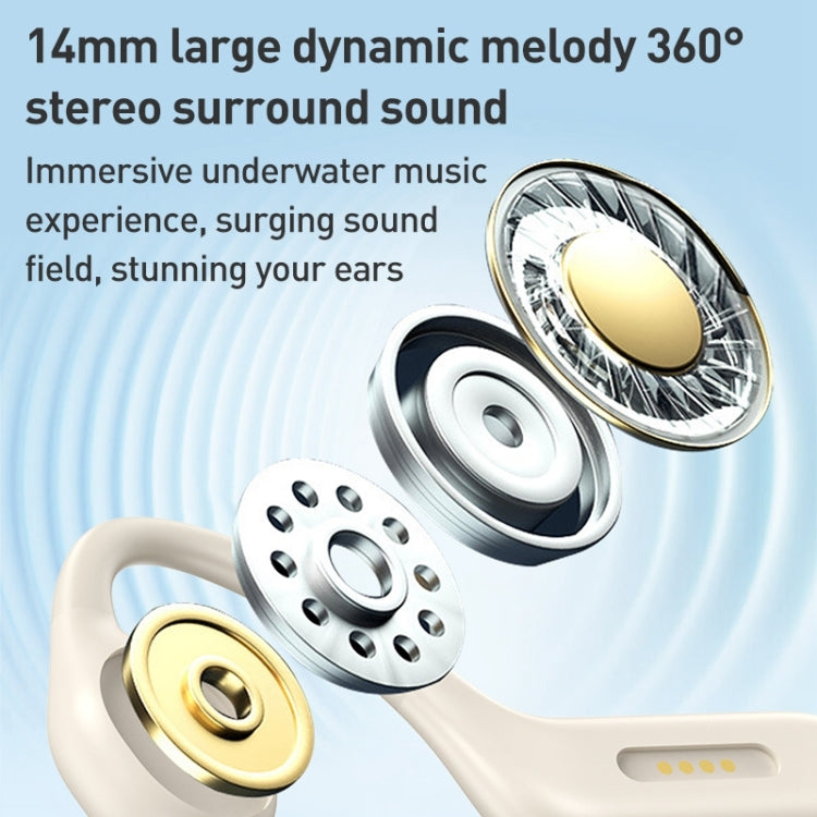 ZGA SP06 Waterproof Bone Conduction Bluetooth Sports Earphone(White) by ZGA