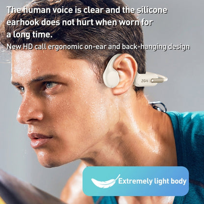 ZGA SP06 Waterproof Bone Conduction Bluetooth Sports Earphone(White) by ZGA