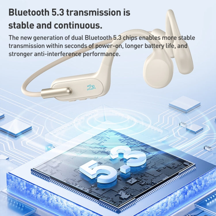 ZGA SP06 Waterproof Bone Conduction Bluetooth Sports Earphone(White) by ZGA