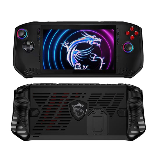 For MSI Claw A1M TPU Game Console Protective Case with Stand(Black)