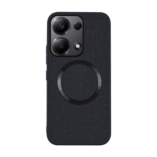 For Xiaomi Redmi Note 13 Pro 4G CD Magsafe Magnetic Cloth Texture Phone Case(Black) - Xiaomi Cases by buy2fix | Online Shopping UK | buy2fix