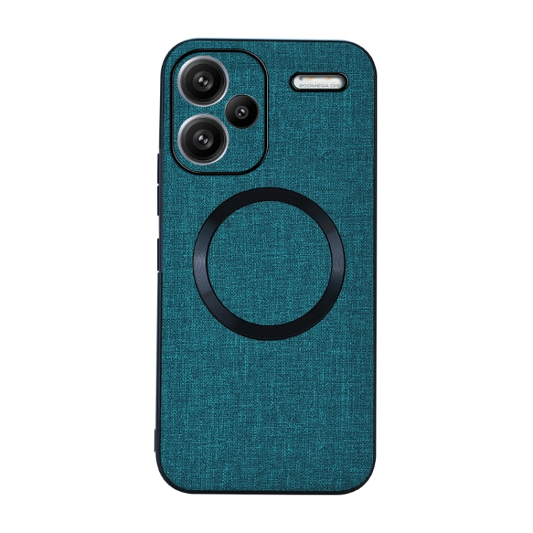 For Xiaomi Redmi Note 13 Pro+ CD Magsafe Magnetic Cloth Texture Phone Case(Dark Green) - Xiaomi Cases by buy2fix | Online Shopping UK | buy2fix