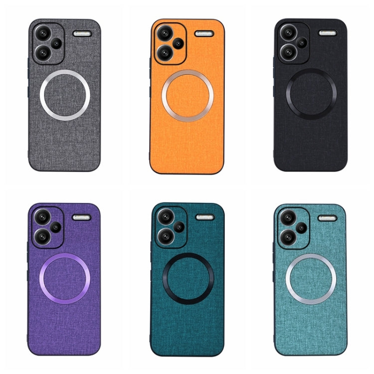 For Xiaomi Redmi Note 13 Pro+ CD Magsafe Magnetic Cloth Texture Phone Case(Dark Green) - Xiaomi Cases by buy2fix | Online Shopping UK | buy2fix