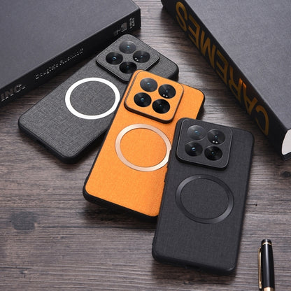 For Xiaomi Redmi Note 13 Pro+ CD Magsafe Magnetic Cloth Texture Phone Case(Dark Green) - Xiaomi Cases by buy2fix | Online Shopping UK | buy2fix