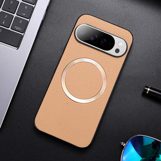For Google Pixel 10 / 10 Pro CD Magsafe Magnetic Litchi Texture Phone Case(Khaki) - Google Cases by buy2fix | Online Shopping UK | buy2fix