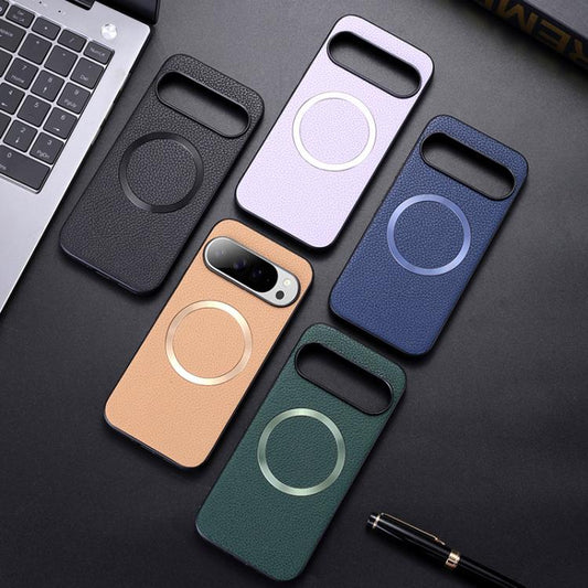 For Google Pixel 10 / 10 Pro CD Magsafe Magnetic Litchi Texture Phone Case(Green) - Google Cases by buy2fix | Online Shopping UK | buy2fix
