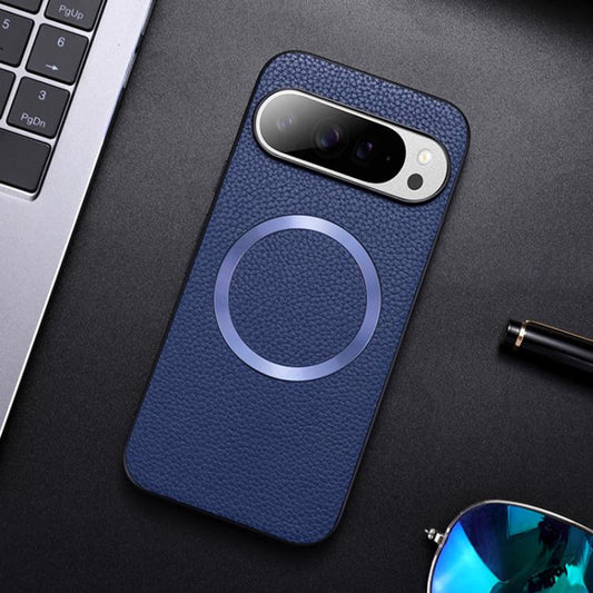 For Google Pixel 10 / 10 Pro CD Magsafe Magnetic Litchi Texture Phone Case(Blue) - Google Cases by buy2fix | Online Shopping UK | buy2fix