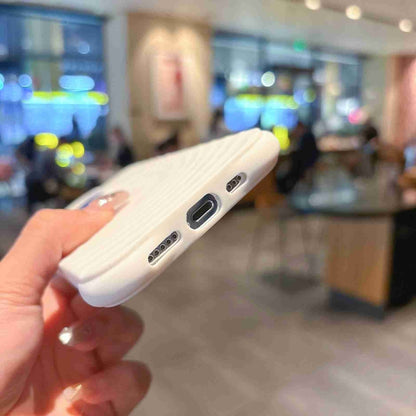 For iPhone 12 Pro Max MagSafe Magnetic Ring Texture TPU Phone Case(White) by buy2fix