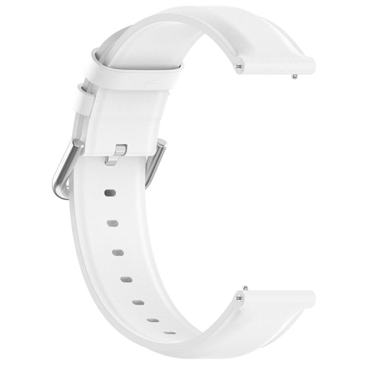 For CMF Watch Pro D395 / Watch Pro 2 22mm Round Tail Genuine Leather Watch Band(White) - Watch Bands by buy2fix | Online Shopping UK | buy2fix