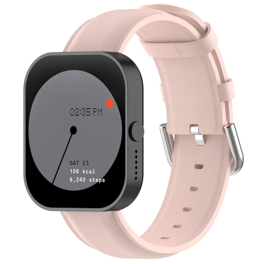 For CMF Watch Pro D395 / Watch Pro 2 22mm Round Tail Genuine Leather Watch Band(Pink) - Watch Bands by buy2fix | Online Shopping UK | buy2fix