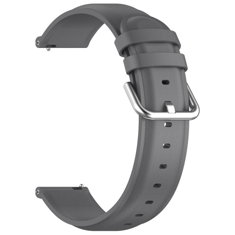 For CMF Watch Pro D395 / Watch Pro 2 22mm Round Tail Genuine Leather Watch Band(Grey) by buy2fix