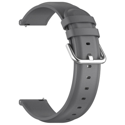 For CMF Watch Pro D395 / Watch Pro 2 22mm Round Tail Genuine Leather Watch Band(Grey) by buy2fix