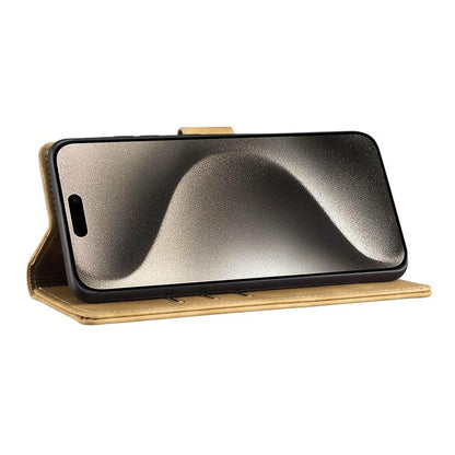 For iPhone Air Pen Heart Cat Embossed Leather Phone Case(Apricot) - iPhone Air Cases by buy2fix | Online Shopping UK | buy2fix