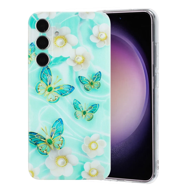 For Samsung Galaxy A15 4G / 5G Colorful Painting Pattern TPU Phone Case(Butterflies) by buy2fix