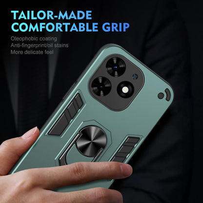 For Tecno Spark Go 2024 Shockproof Metal Ring Holder Phone Case(Green) by buy2fix