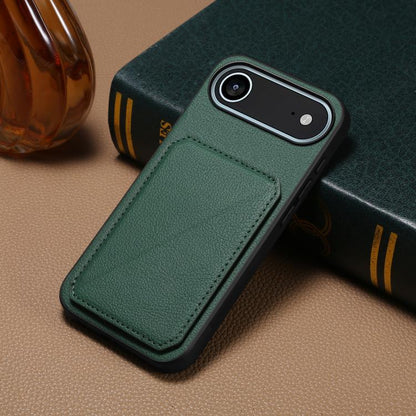 For iPhone Air D04 Calf Texture Dual Card Slot Holder Phone Case(Green) - iPhone Air Cases by buy2fix | Online Shopping UK | buy2fix