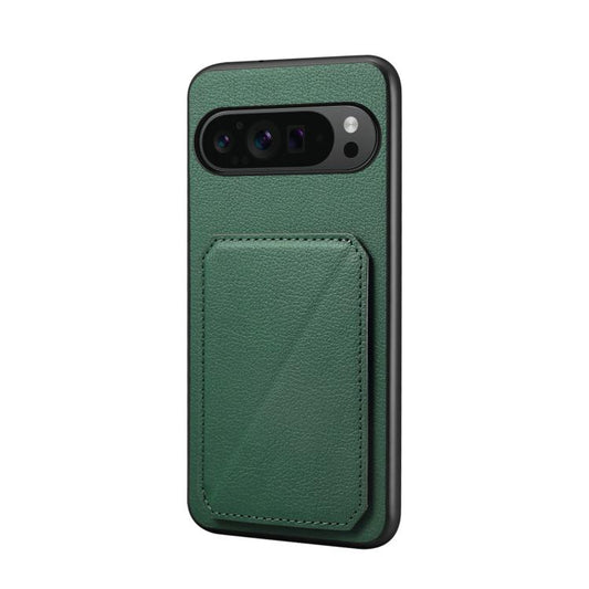 For Google Pixel 10 Pro / 10 D04 Calf Texture Dual Card Slot Holder Phone Case(Green) - Google Cases by buy2fix | Online Shopping UK | buy2fix