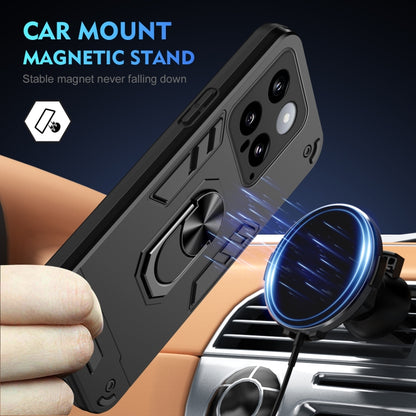 For Xiaomi 14 Shockproof Metal Ring Holder Phone Case(Black) - Xiaomi Cases by buy2fix | Online Shopping UK | buy2fix