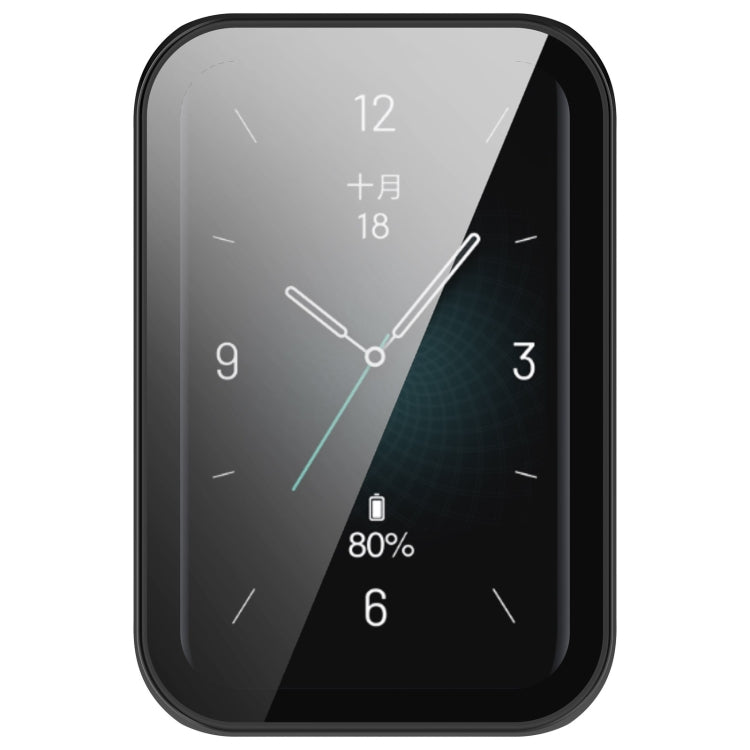 For Honor Band 9 PC + Tempered Film Integrated Watch Protective Case(Black) by buy2fix