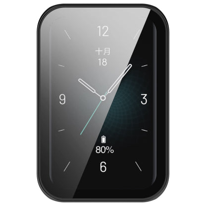 For Honor Band 9 PC + Tempered Film Integrated Watch Protective Case(Black) by buy2fix