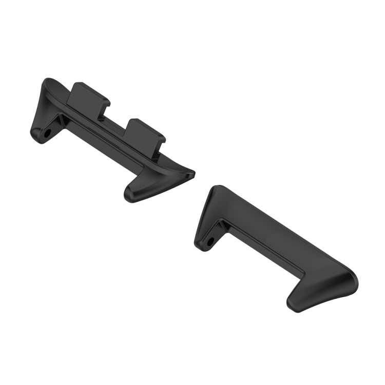 For Honor Band 9 1 Pair Stainless Steel Metal Watch Band Connector(Black) by buy2fix