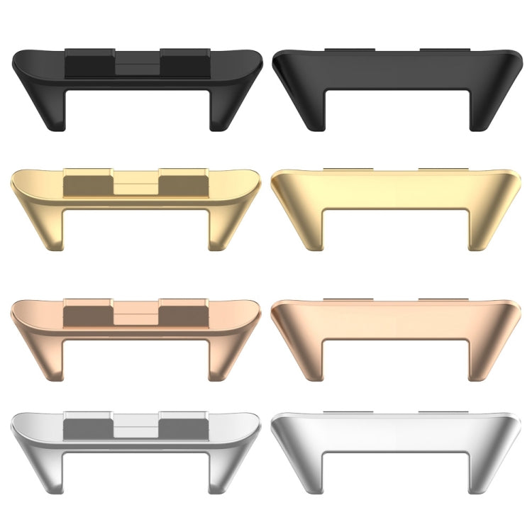 For Honor Band 9 1 Pair Stainless Steel Metal Watch Band Connector(Black) by buy2fix