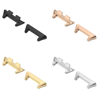 For Honor Band 9 1 Pair Stainless Steel Metal Watch Band Connector(Black) by buy2fix