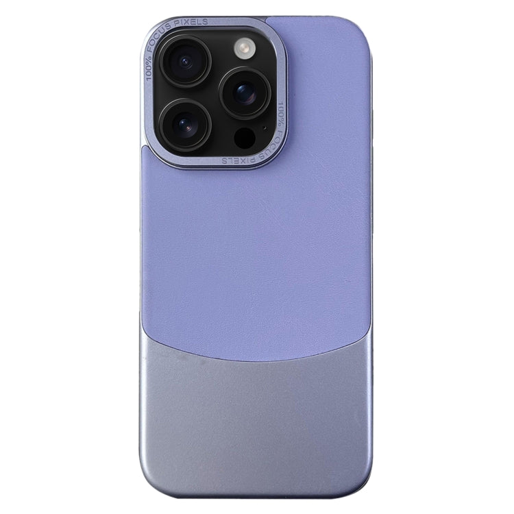 For iPhone 16 Pro Max Napa Texture PC + Leather Phone Case(Light Purple) by buy2fix
