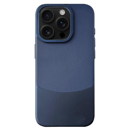 For iPhone 16 Pro Napa Texture PC + Leather Phone Case(Royal Blue) by buy2fix