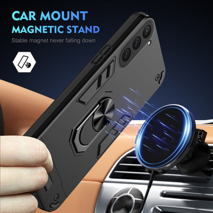 For Samsung Galaxy S23 5G Shockproof Metal Ring Holder Phone Case(Black) - Galaxy S23 5G Cases by buy2fix | Online Shopping UK | buy2fix