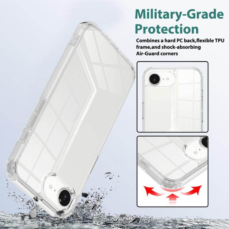 For iPhone 16e Scratchproof Acrylic TPU Phone Case(Transparent) by buy2fix