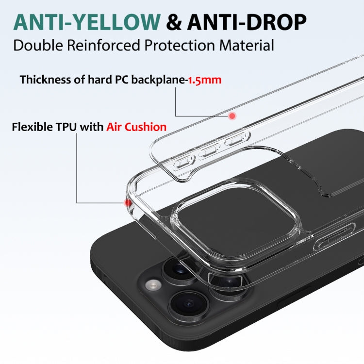 For iPhone 16 Pro Max Scratchproof Acrylic TPU Phone Case(Transparent) by buy2fix