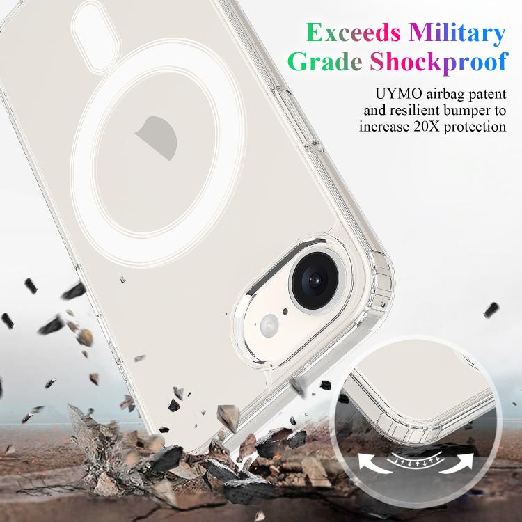 For iPhone 16e Magsafe Scratchproof Acrylic TPU Phone Case(Transparent) by buy2fix