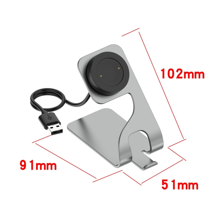 For Honor Watch 5 Portable Aluminum Alloy Magnetic Charger Holder with Chip Protection(Grey) by buy2fix