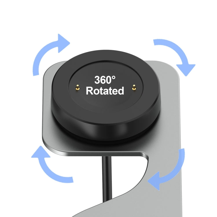 For Honor Watch 5 Portable Aluminum Alloy Magnetic Charger Holder with Chip Protection(Grey) by buy2fix