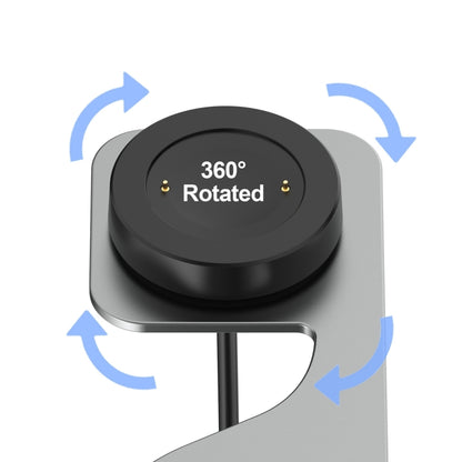 For Honor Watch 5 Portable Aluminum Alloy Magnetic Charger Holder with Chip Protection(Grey) by buy2fix