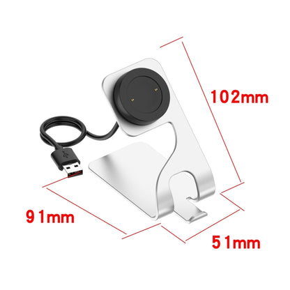 For Honor Watch 5 Portable Aluminum Alloy Magnetic Charger Holder with Chip Protection(Silver) by buy2fix