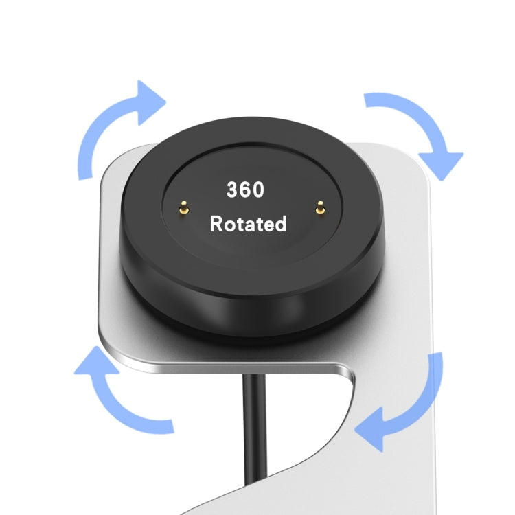 For Honor Watch 5 Portable Aluminum Alloy Magnetic Charger Holder with Chip Protection(Silver) by buy2fix