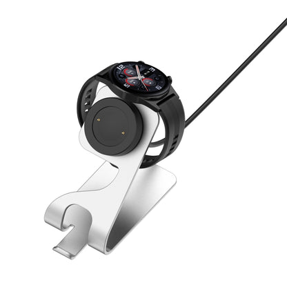 For Honor Watch 5 Portable Aluminum Alloy Magnetic Charger Holder with Chip Protection(Silver) by buy2fix