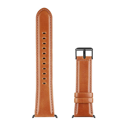 For Apple Watch Series 6 40mm DUX DUCIS Business Genuine Leather Watch Strap(Khaki) by DUX DUCIS