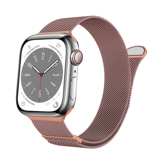For Apple Watch SE 2023 44mm Two Color Milanese Loop Magnetic Watch Band(Pink Orange) by buy2fix