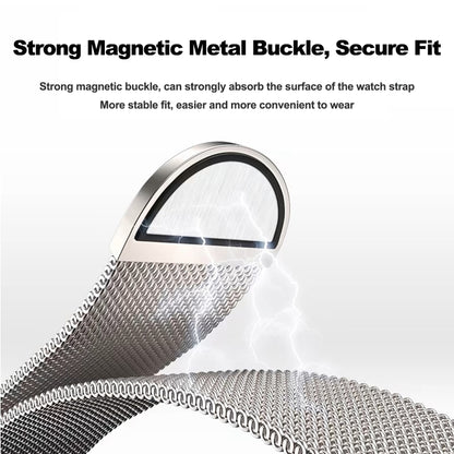 For Apple Watch SE 2023 44mm Two Color Milanese Loop Magnetic Watch Band(Pink Orange) by buy2fix