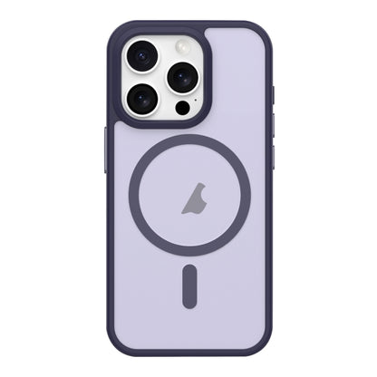 For iPhone 13 Pro Metal Button Skin Feel Matte MagSafe Shockproof Phone Case(Purple) by buy2fix