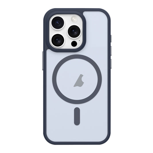 For iPhone 12 Pro Max Metal Button Skin Feel Matte MagSafe Shockproof Phone Case(Lavender Grey) by buy2fix