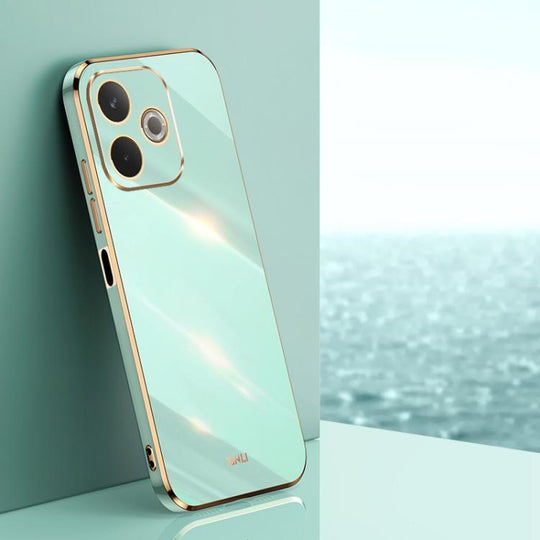 For OPPO A5 Pro 5G Global XINLI Straight Edge 6D Electroplate TPU Phone Case(Mint Green)