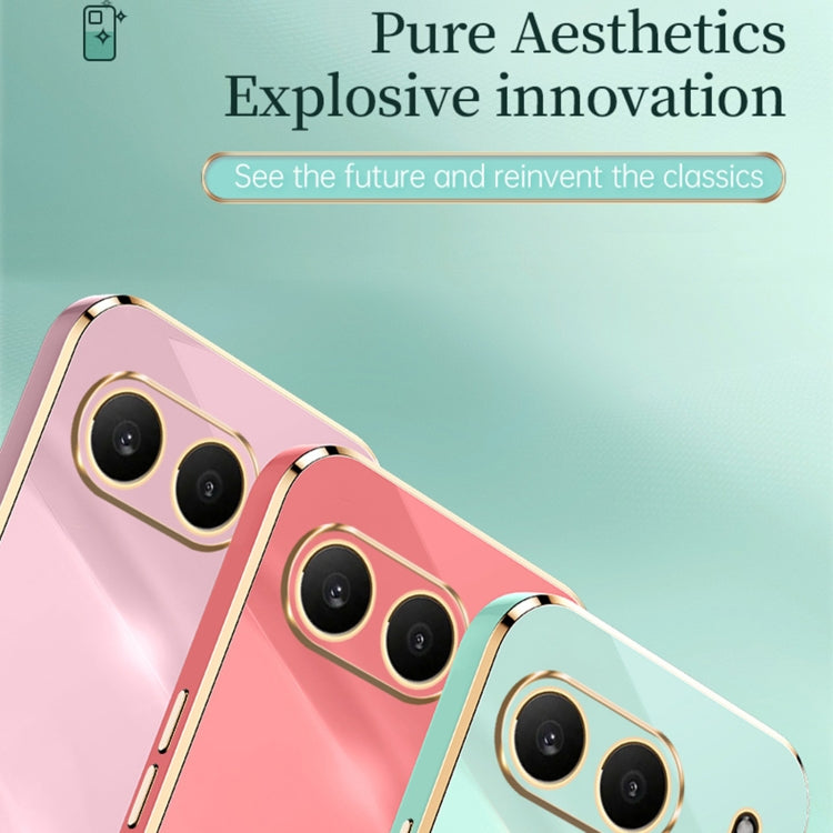 For OnePlus Nord 4 XINLI Straight 6D Plating Gold Edge TPU Phone Case(Mint Green) - Nord 4 Cases by XINLI | Online Shopping UK | buy2fix
