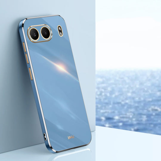 For OnePlus Nord 4 XINLI Straight 6D Plating Gold Edge TPU Phone Case(Celestial Blue)