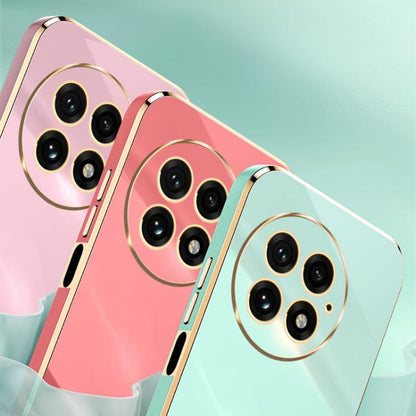 For OnePlus 13 XINLI Straight 6D Plating Gold Edge TPU Phone Case(Black) - OnePlus Cases by XINLI | Online Shopping UK | buy2fix