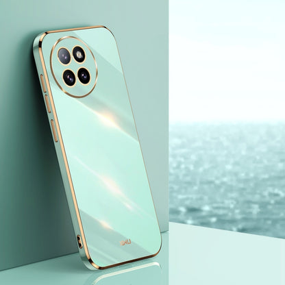 For Xiaomi Civi 4 Pro XINLI Straight Edge 6D Electroplate TPU Phone Case(Mint Green) - Xiaomi Cases by XINLI | Online Shopping UK | buy2fix